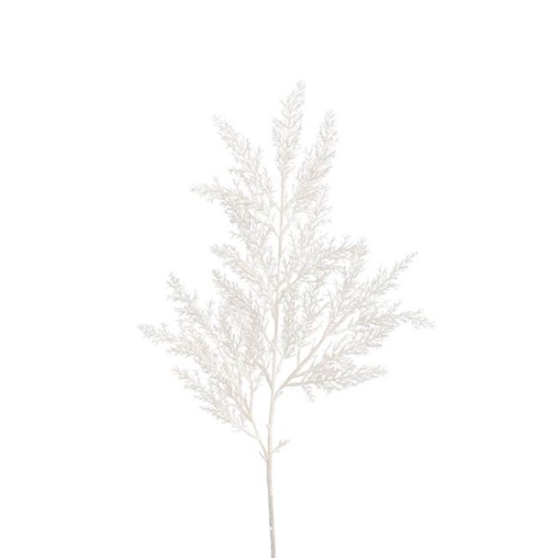 Elegant 64cm white cypress fern spray, perfect for low-maintenance home decor and versatile arrangements.