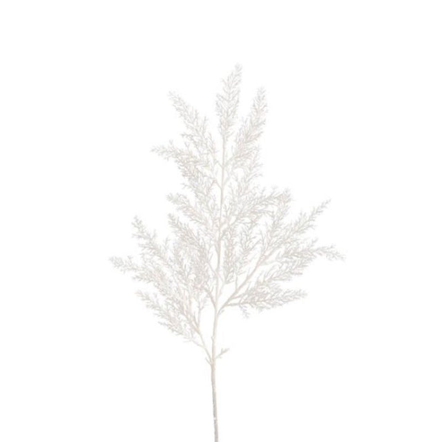 Elegant 64cm white cypress fern spray, perfect for low-maintenance home decor and versatile arrangements.