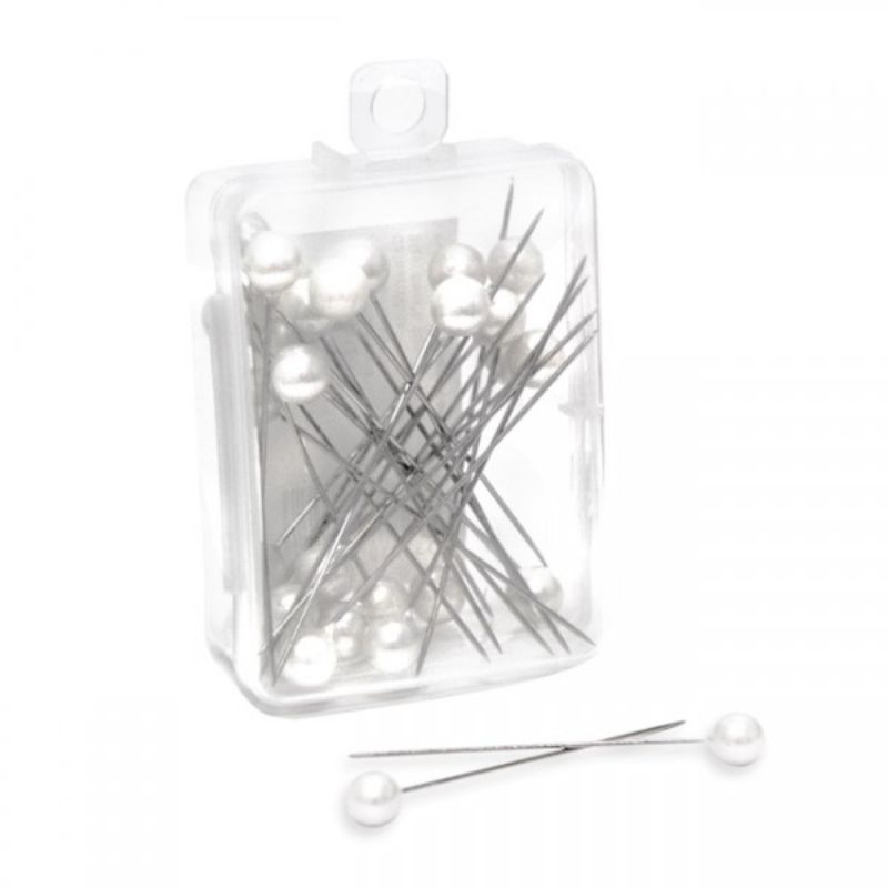 Elegant pearl pink floral pins, 6cm long, ideal for enhancing arrangements and securing displays. Pack of 30.