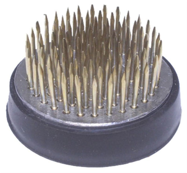 Florist Flower Frog with 91 copper pins, measuring 4.3x4.3x2cm, ensuring stable floral arrangements.