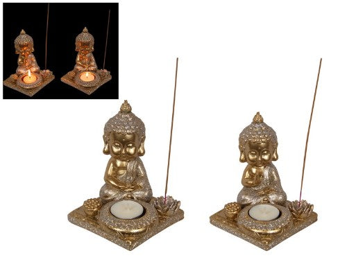 Tea Light Incense Holder - Monk (13cm)