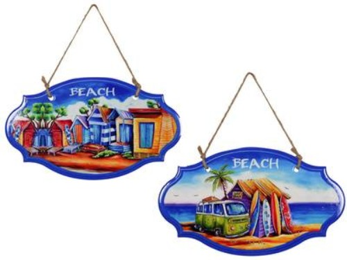 Plaque - Ceramic Beach - Set of 2 (Assorted)