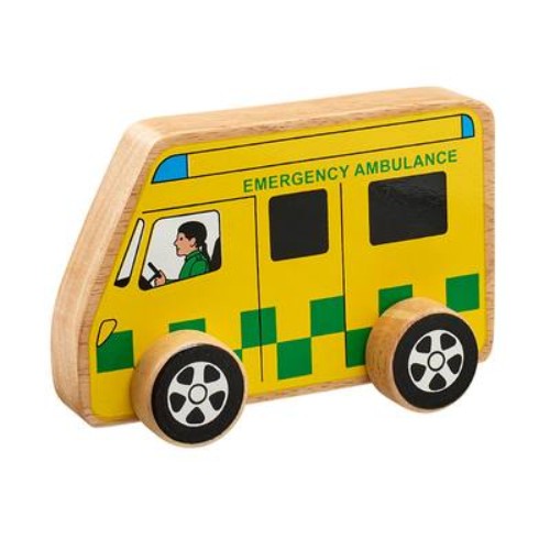 14cm Ambulance Wooden Toy - Lanka Kade
