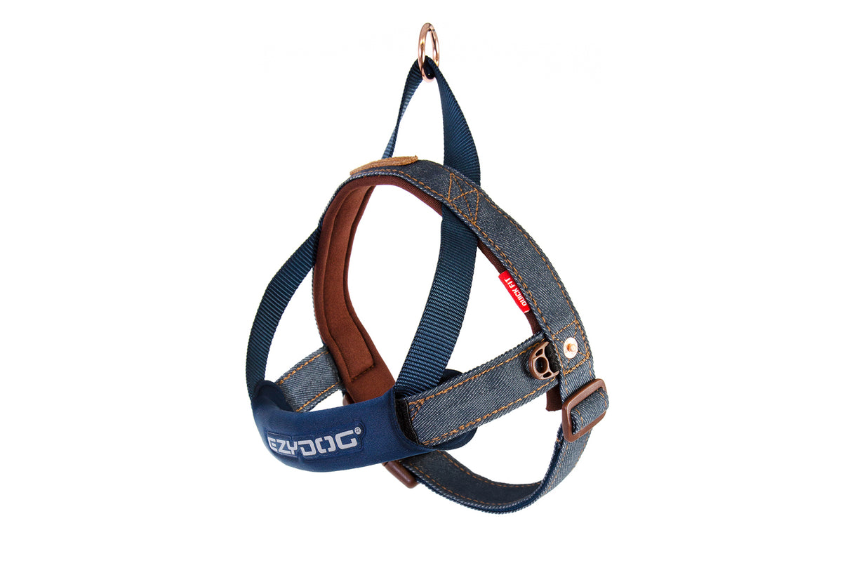 Dog Harness - EzyDog Harness QF XL Denim