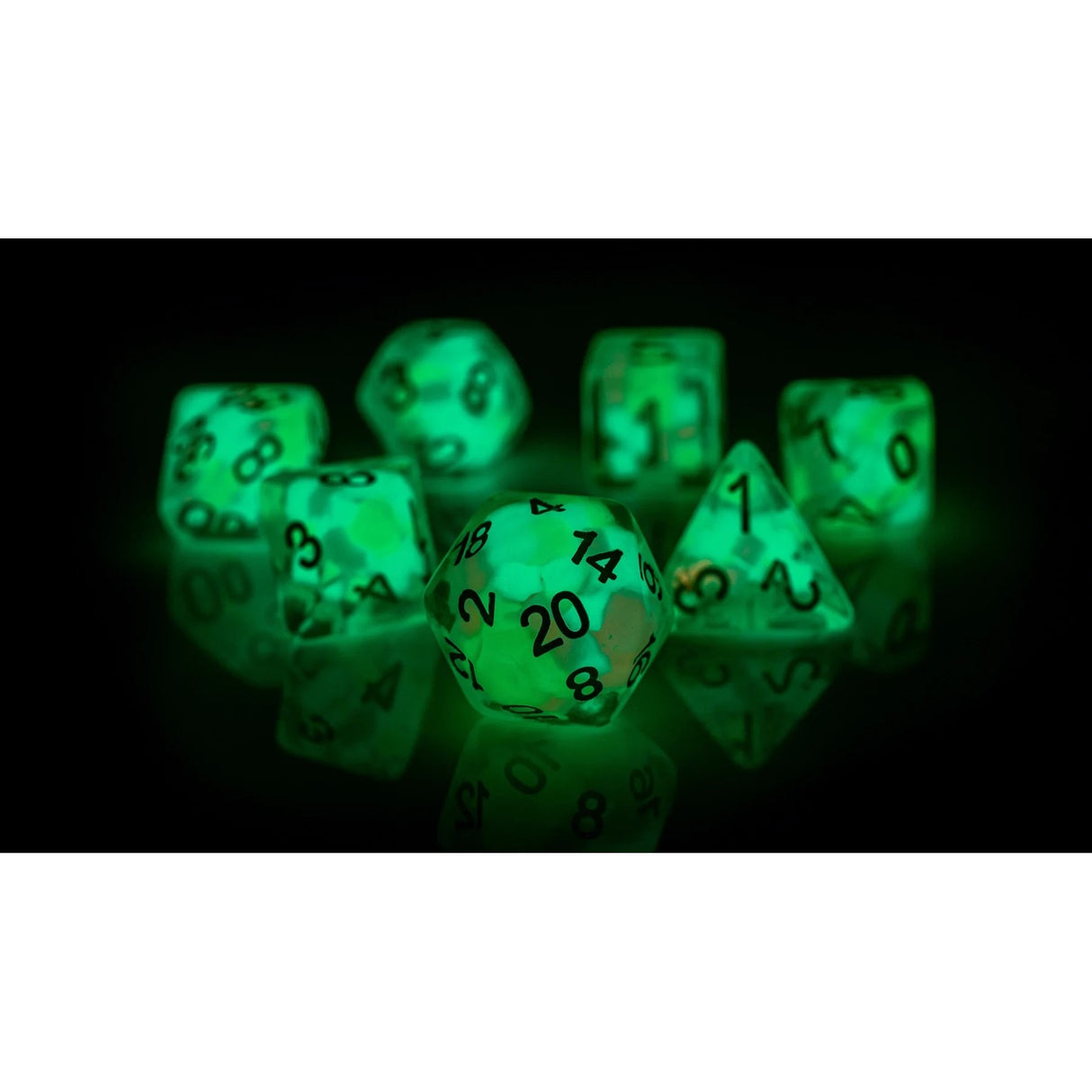 Sirius Dice - Lucky Charm Glowworm Dice Set 7