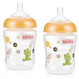 Nuby Wide Neck Bottles (2 Pack - Assorted Designs)