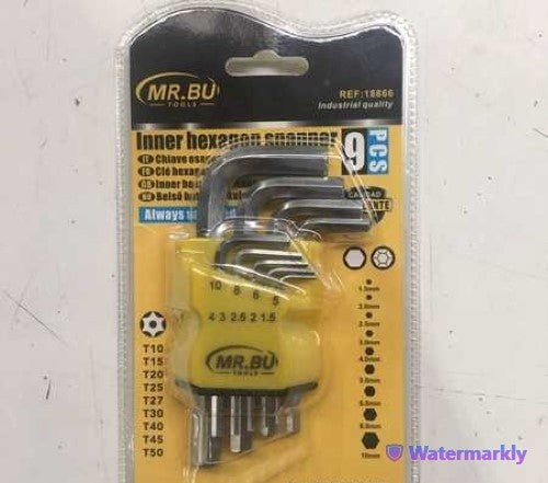 Flat Head Allen Wrench - Pack of 6