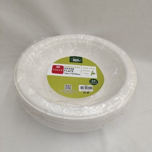 16oz Compostable Bowl (175*40mm,20pcs) - Pack of 6