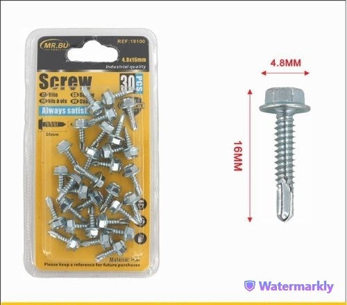 Screw(4.8*16MM, 30PCS) - Pack of 12