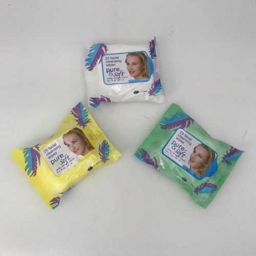 25 facial Cleansing Wipes - Pack of 12