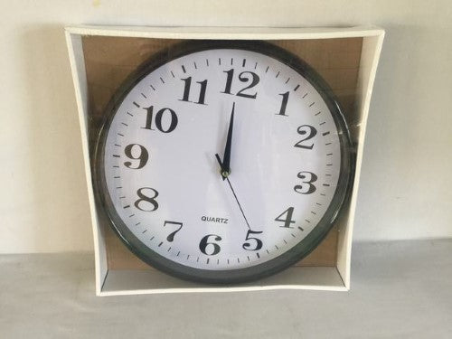 Wall Clock (Black) - Pack of 6