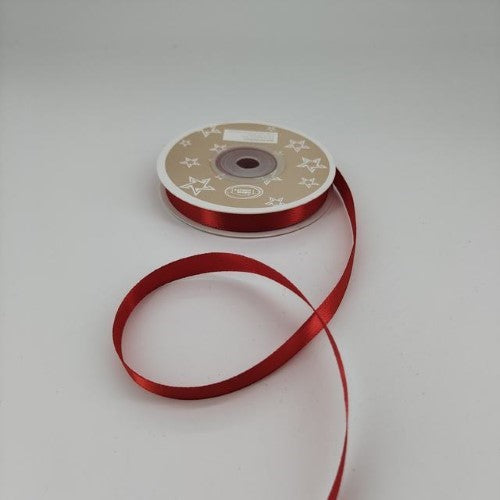 Satin Ribbon 1cm ( 22m  - Red  NO 26) - Pack of 6