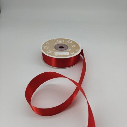 Satin Ribbon 2cm ( 22m - Red) - Pack of 6