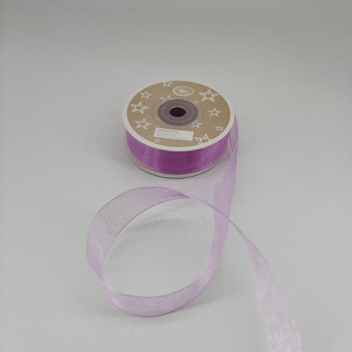 Organza Ribbon 2cm  ( 22m - Lavender Purple ) - Pack of 6