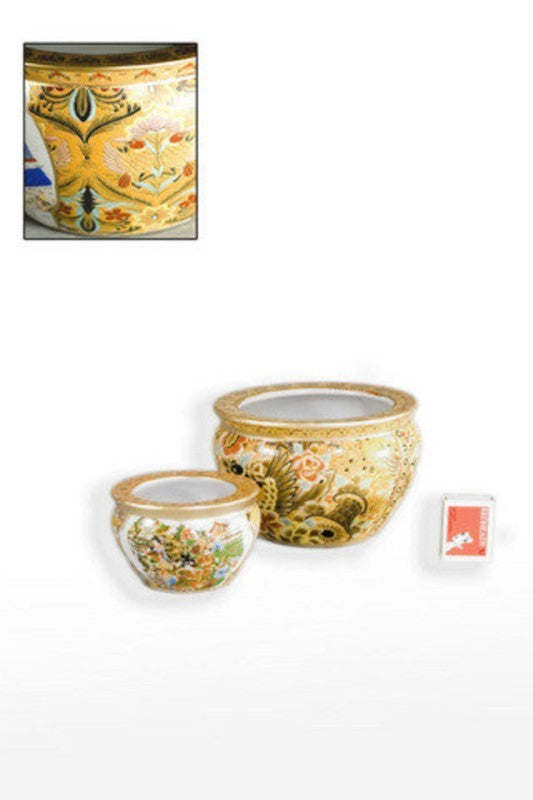 Set of 2 China Hand Painted Pots - Set of 12
