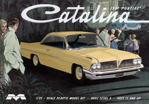 1/25 scale model kit of the '61 Pontiac Catalina, perfect for collectors and hobbyists, easy assembly with authentic details.