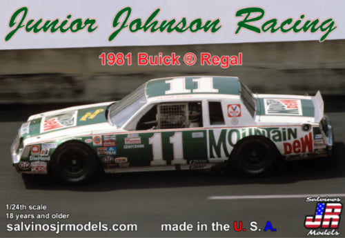 Detailed 1/24 scale model kit of the iconic 1981 J. Johnson Buick driven by Darrell Waltrip, limited edition of 1500.