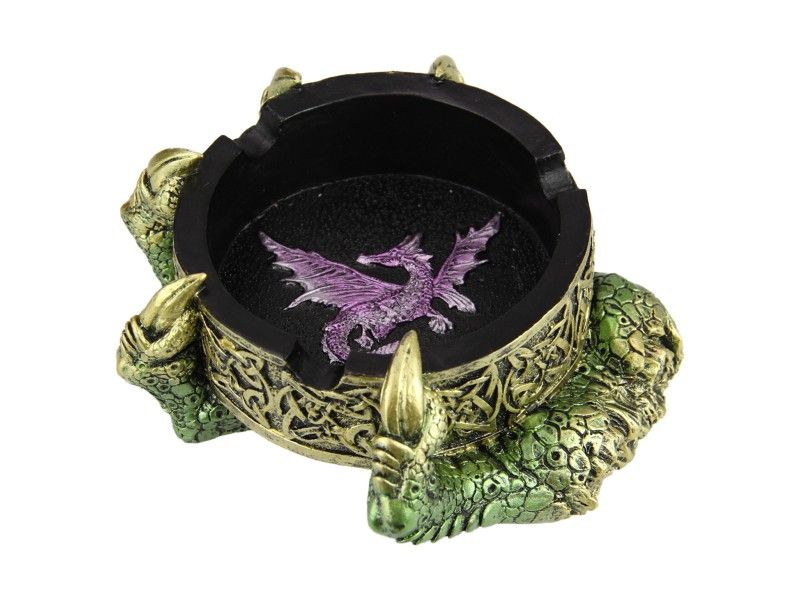 14cm Round Dragon Ashtray  - Pack of 2