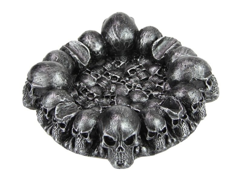 13cm Antique Skull Ash Tray  - Pack of 2