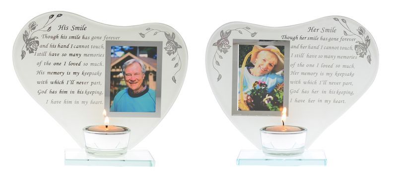 16cm Tealight His & Her Smile  - Pack of 6