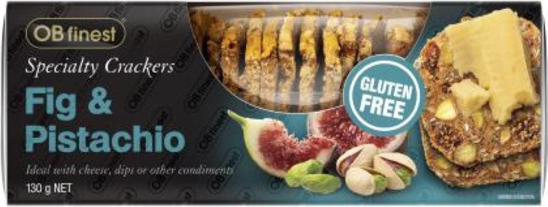 Cracker Fig &amp; Pistachio GlutenFree - OB Finest - 130G