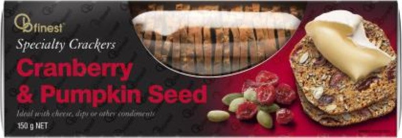 Crackers Cranberry & Pumpkin Seed - OB Finest - 150G