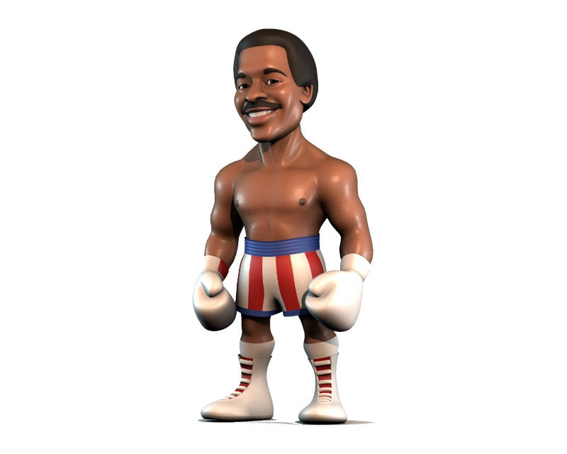 Minix Rocky Apollo figurine showcases Apollo Creed's iconic physique and likeness, perfect for fans of classic boxing films.