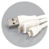 Charging Cable Key Ring - Bamboo Round (Set of 10)