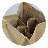 Four Bottle Wine Carrier - Jute Natural (Set of 10)