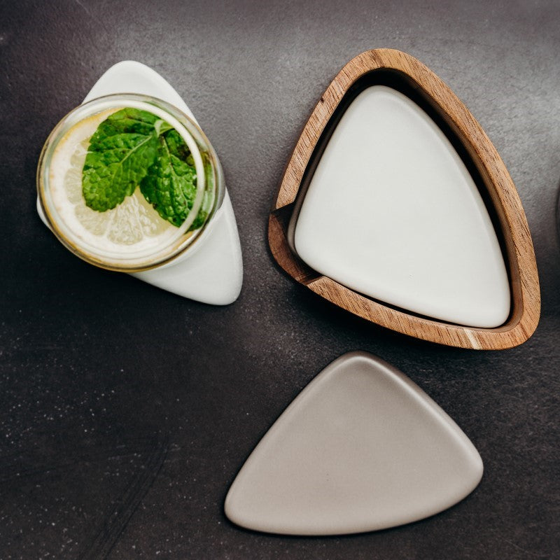 Coaster Set - Keepsake Pebble (Natural/Grey)