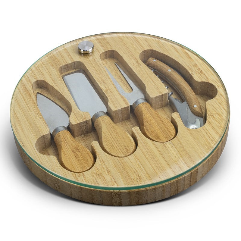 Cheese Board - NATURA Glass  Bamboo