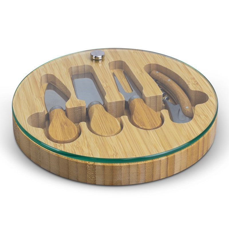Cheese Board - NATURA Glass  Bamboo