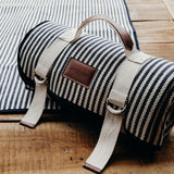 Picnic Blanket - Keepsake (Natural/Navy)
