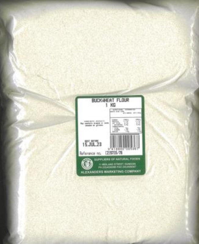 1KG pack of Smartfox AU Buckwheat Flour, gluten-free and nutrient-rich for baking and cooking with a nutty flavor.