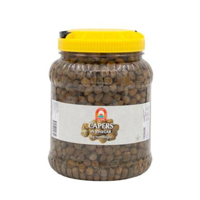 2KG jar of Casa De Mare Capers from Turkey, brined and bursting with flavor for culinary delights.