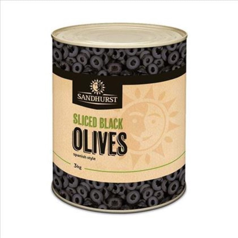 Olives Black Sliced Spanish - Sandhurst - 3KG