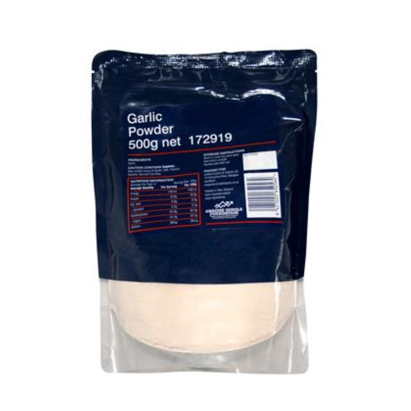 Premium 500G Garlic Powder, versatile spice for enhancing flavor and health in various dishes.