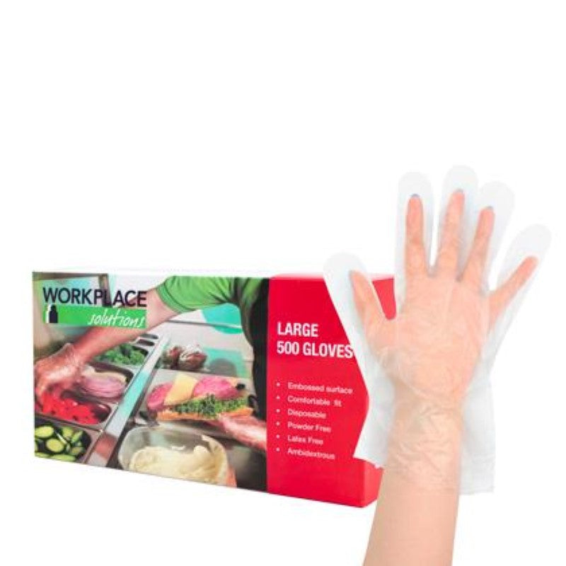 Glove Prostretch Clear PowderFree Large - Workplace Solutions - 500PC