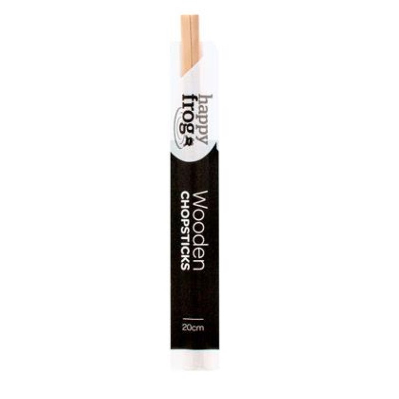 Chopsticks Wooden Wrapped - Happy Frog - 100PC