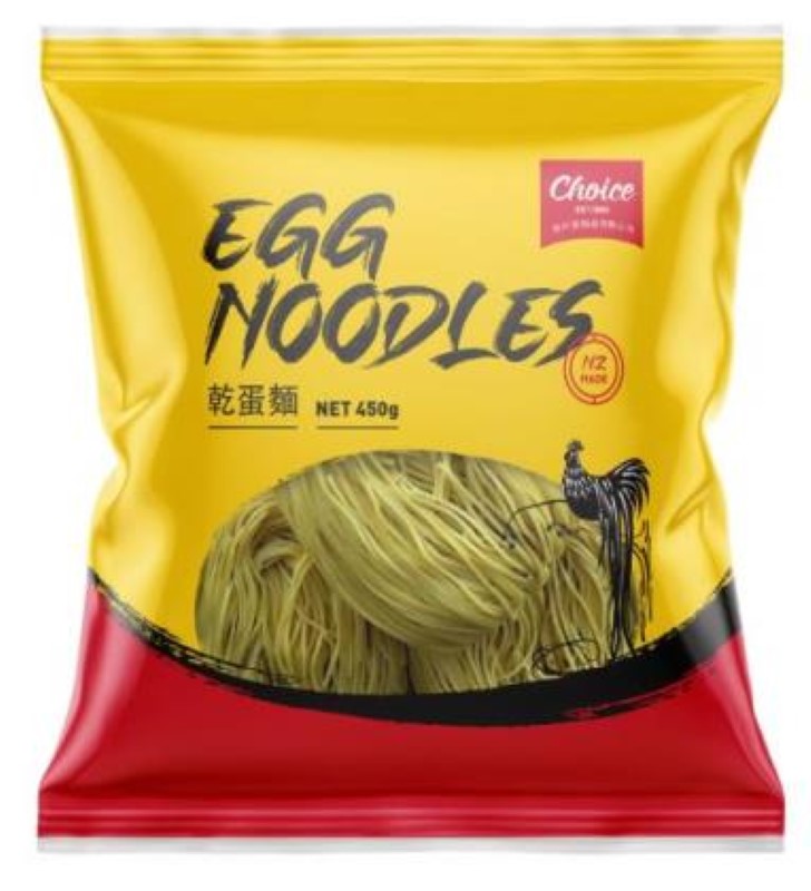 Dried egg noodles for soups and stir-fries, 450g pack from New Zealand by Choice.