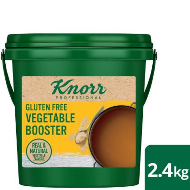 Knorr Booster Vegetable Gluten Free 2.4KG, enhances dishes with real flavors, perfect for stocks, sauces, and gravies.