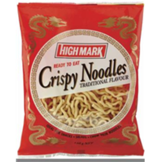 High Mark Noodle Crispy Traditional 140G: Crunchy seasoned noodles made in New Zealand, perfect for snacks and toppings.