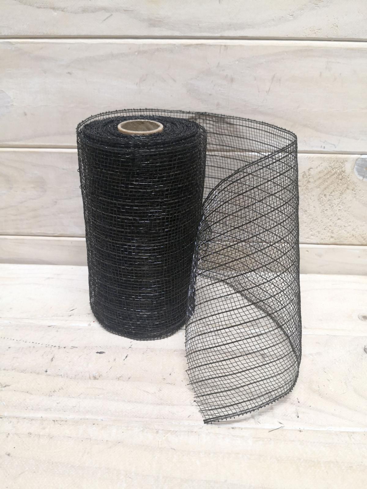 Garland  - 15cm X 10 Yard (9.14m) Mesh Garland Roll BLACK
