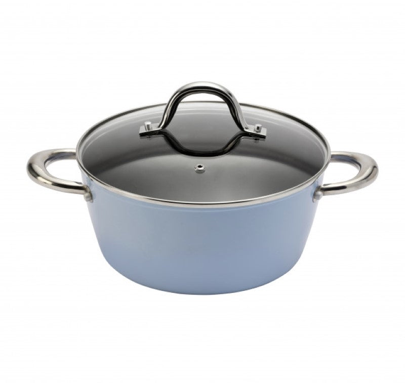 Wiltshire Easycook Blue Non-stick Casserole 24cm with glass lid