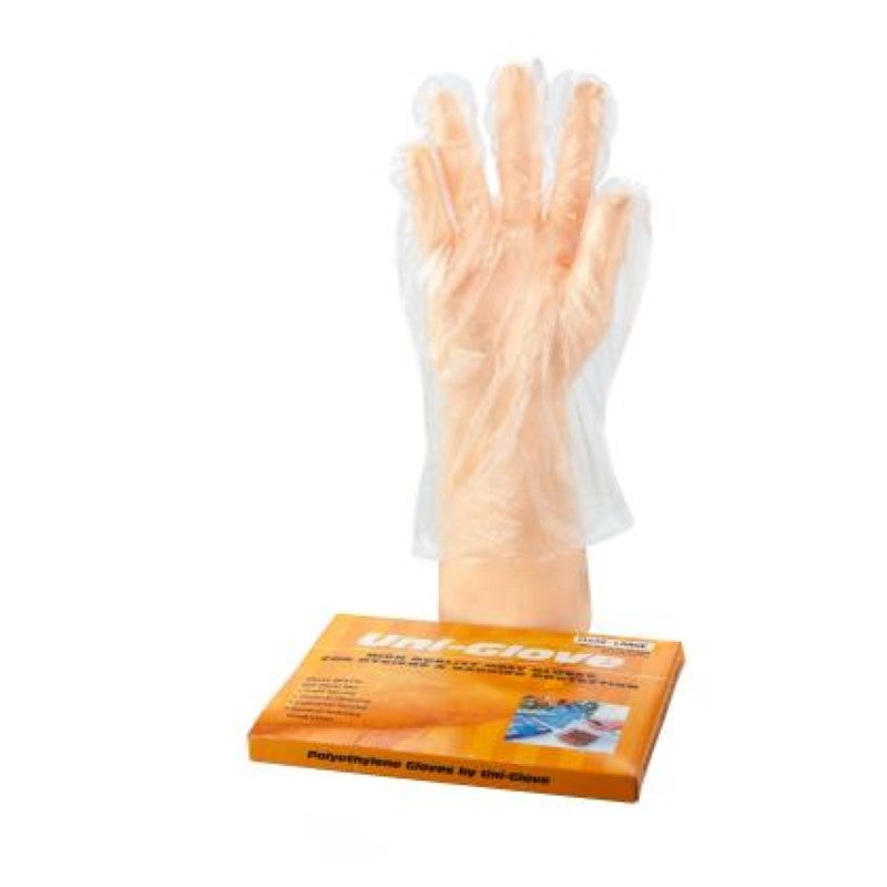Glove P.E. Clear Large (100/502) Uniglove/Bastion - Uniglove - 100PC