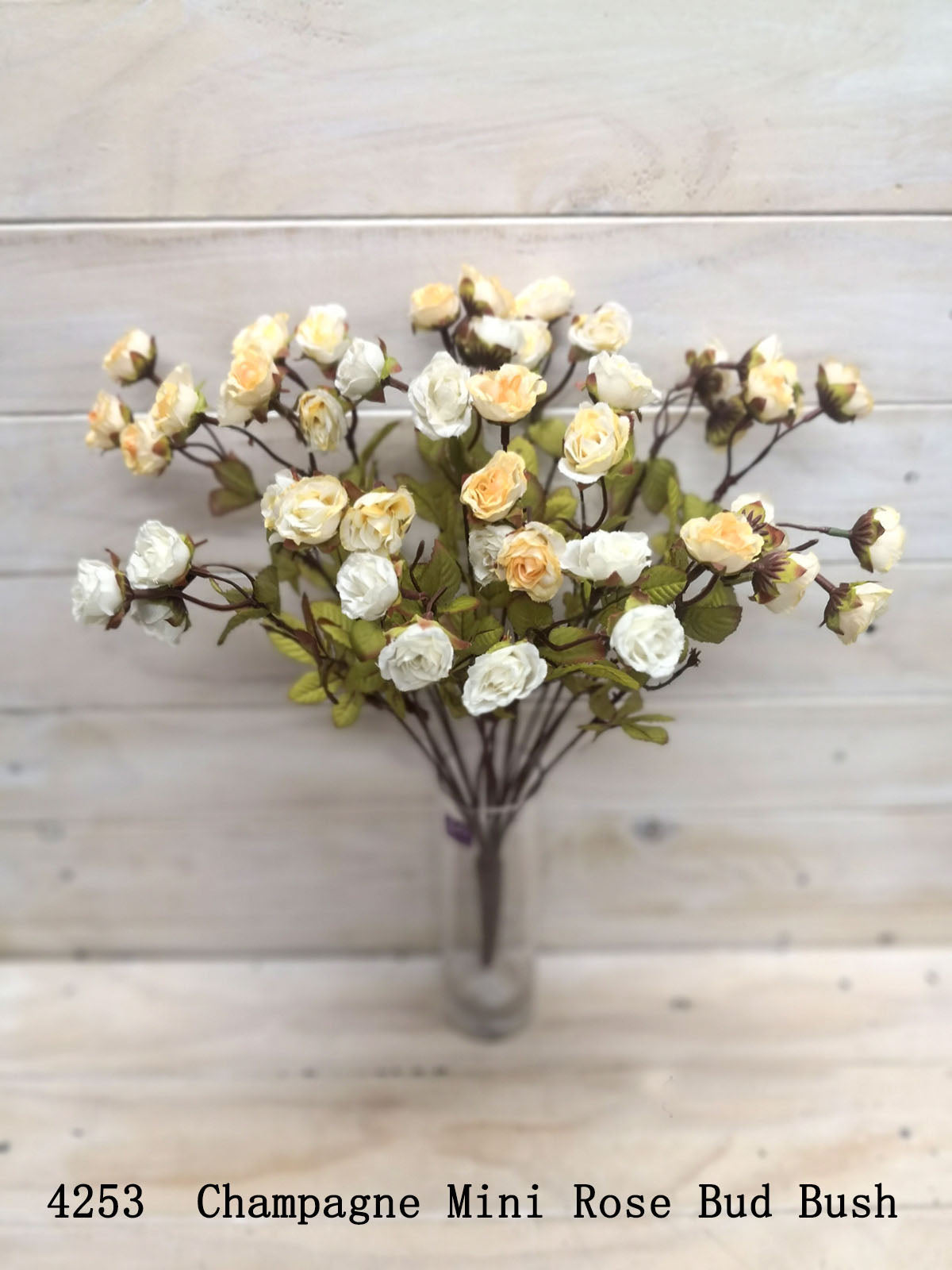 Artificial Flower -Large Mini Rose Bud Bush