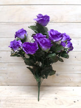 Artificial - Large Rose Bud Bush With Gyp