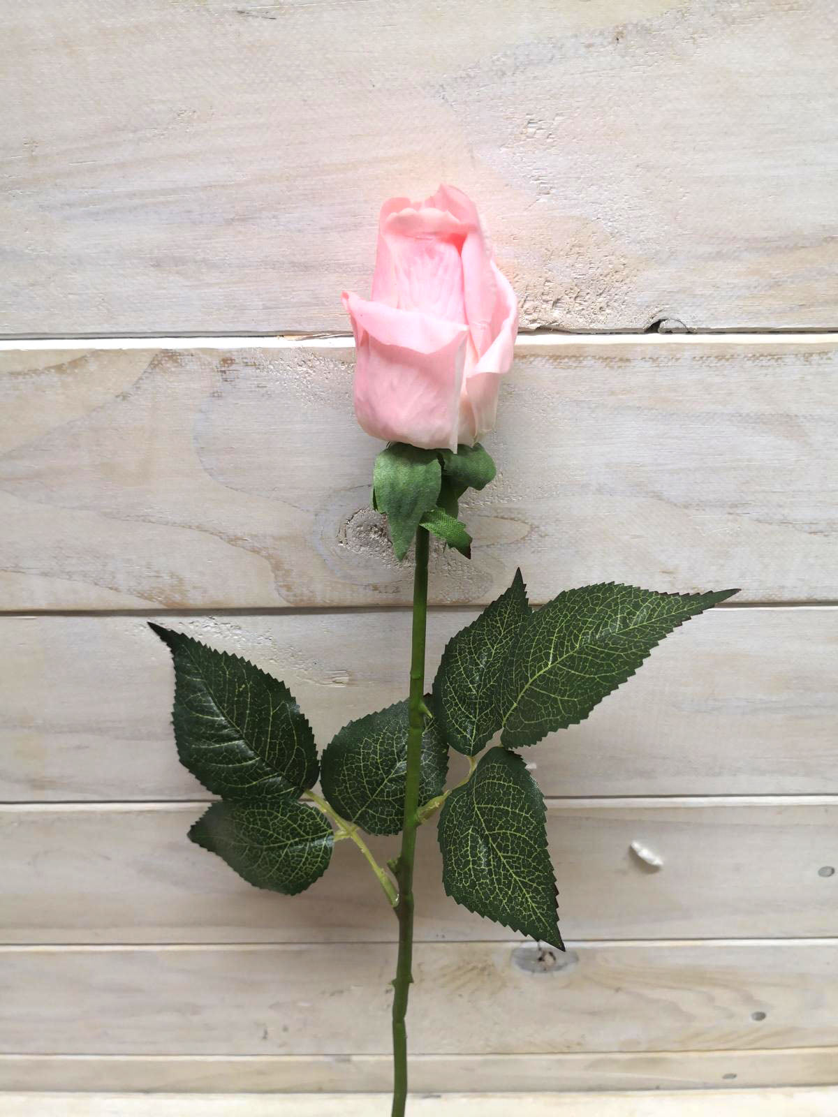 Artificial Flower -Rose  - Real Touch Rose Bud Stem PINK
