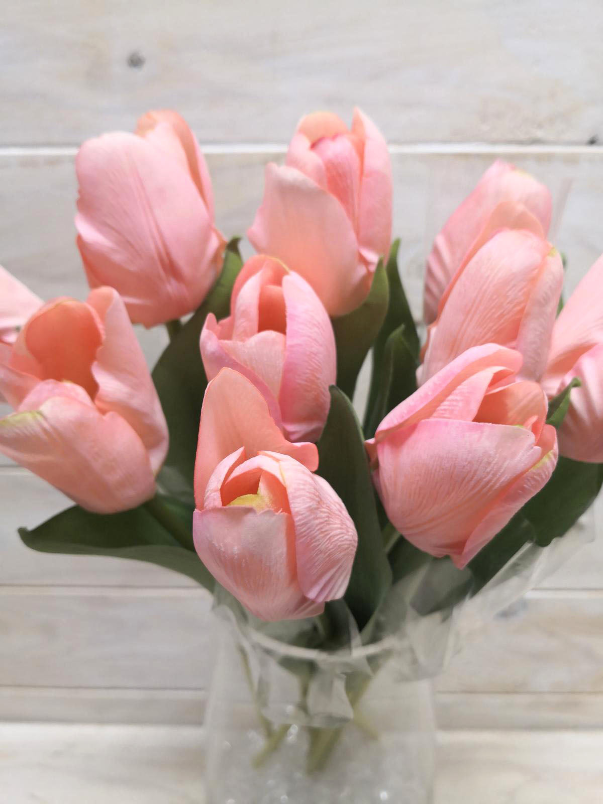 Artificial Flower -Tulip  - Real Touch Tulip Cut Stem PINK