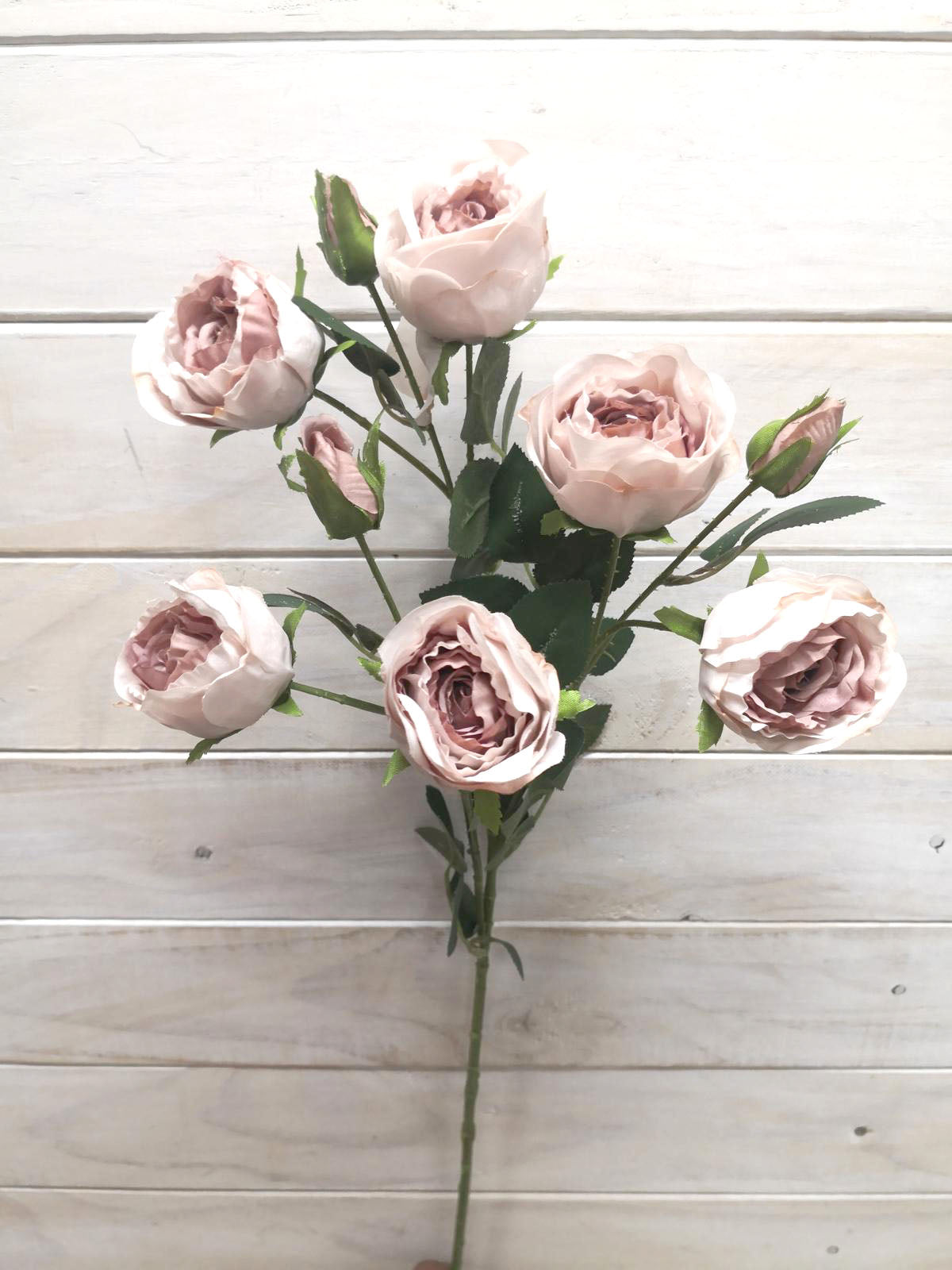 Artificial Flower -Rose - Angus Rose Spray X 6 With 3 Buds